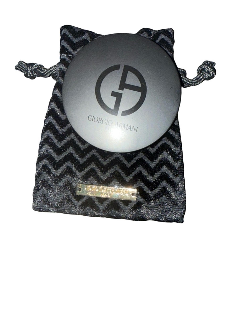 Giorgio Armani Matte Black Round Compact Mirror GWP